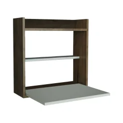 Scrivania Bariano, 60x20h60 cm, Bianco e Noce<Dmora Outlet