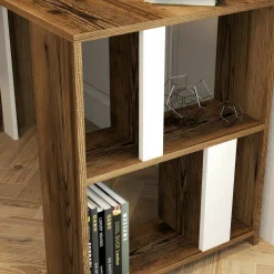 Scrivania Bising, 120x60h75 cm, Noce e Bianco<Dmora Best Sale