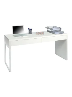 Scrivania Cerere, 138x50h75 cm, Bianco<Dmora Sale