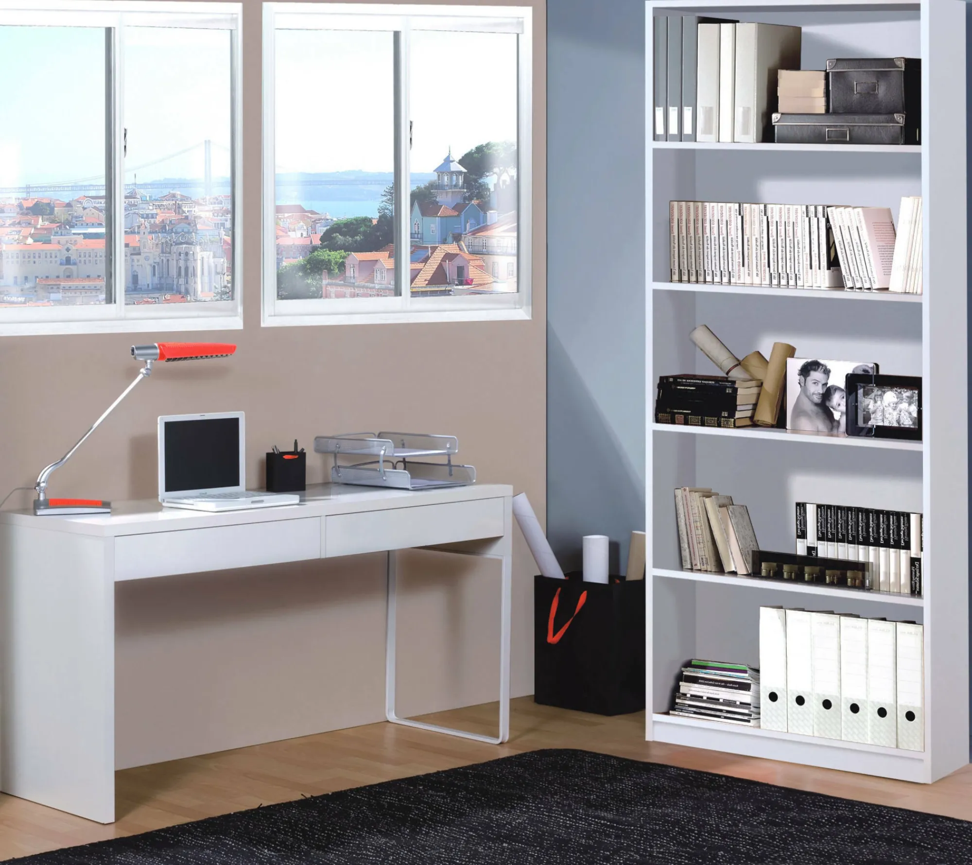 Scrivania Cerere, 138x50h75 cm, Bianco<Dmora Sale
