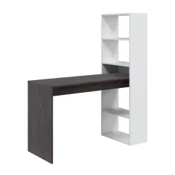 Scrivania Dacarte, 120x53h144 cm, Bianco e Ossido<Dmora Sale