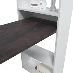 Scrivania Dacarte, 120x53h144 cm, Bianco e Ossido<Dmora Sale