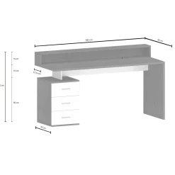 Scrivania Dcaligar, 160x60h90 cm,<Dmora Flash Sale