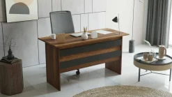 Scrivania Dfontanaros, 140x60 h74 cm, Noce e Antracite<Dmora Store