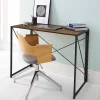 Scrivania Dhicke, 50x99h76 cm, Noce e Nero<Dmora Best Sale