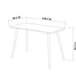 Scrivania Dkoopmeiner, 120x60 h77 cm,<Dmora Shop