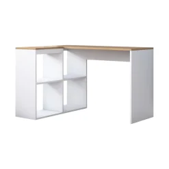 Scrivania Dlezzerin, 120x50 h75 cm, Quercia e Bianco<Dmora Fashion