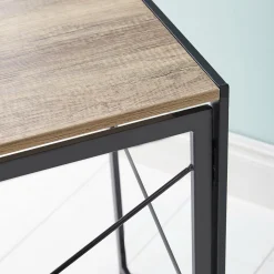 Scrivania Dmancos, 50x100h76 cm, Rovere e Nero<Dmora Store