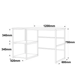 Scrivania Dprestifilipp, 120x60 h75 cm,<Dmora Cheap