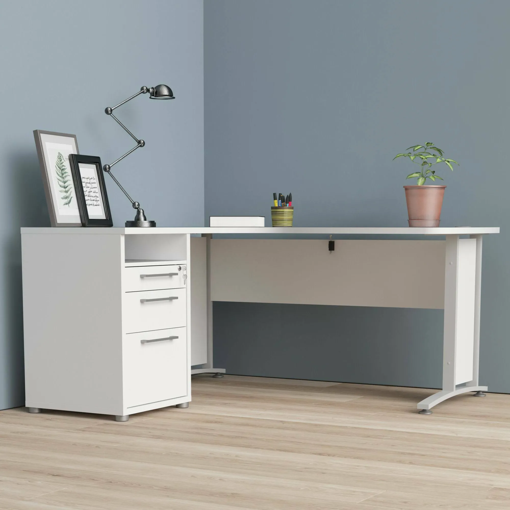 Scrivania Dsesi, 151x159 h75 cm,<Dmora Online