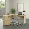 Scrivania Dtedesch, 159x150 h75 cm, Quercia e Bianco<Dmora Best