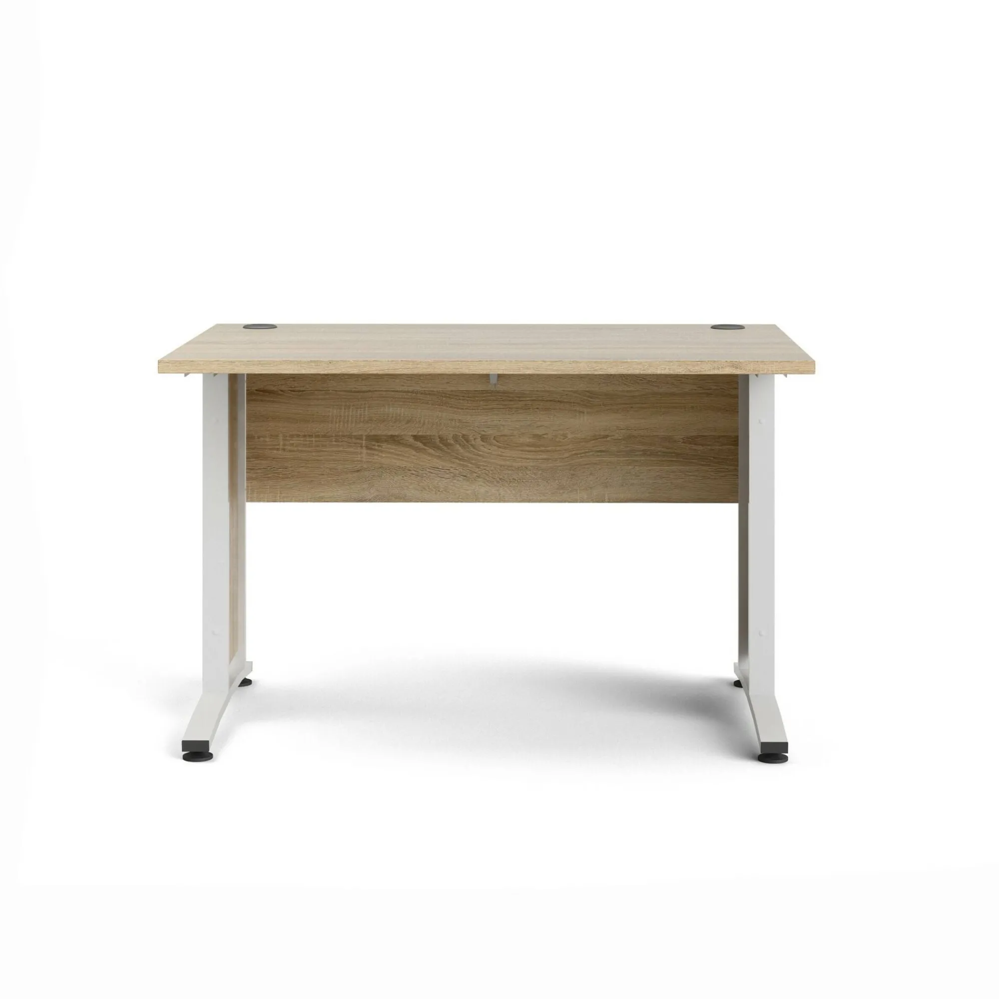 Scrivania Dtedesch, 120x80 h75 cm, Quercia e Bianco<Dmora Outlet
