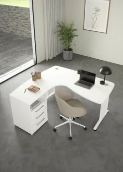 Scrivania Dtedesch, 159x150 h75 cm,<Dmora Shop