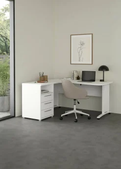 Scrivania Dtedesch, 159x150 h75 cm,<Dmora Shop