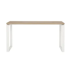 Scrivania Dtumburu, 60x150 h76 cm, Rovere e Bianco<Dmora New