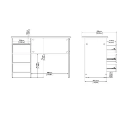 Scrivania Dtupt, 49x110 h76 cm,<Dmora Online