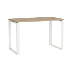 Scrivania Dturch, 60x120 h76 cm, Rovere e Bianco<Dmora Store