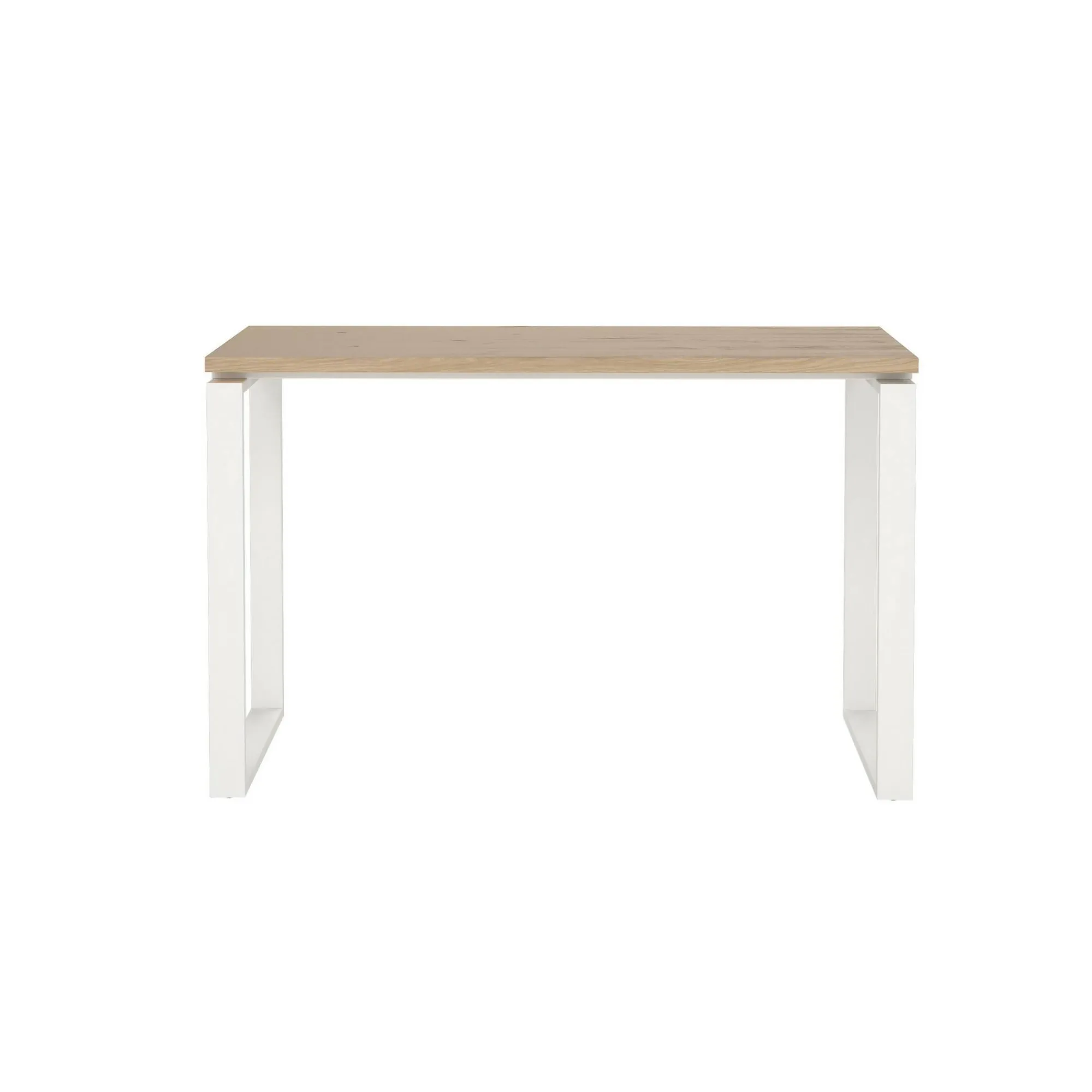 Scrivania Dturch, 60x120 h76 cm, Rovere e Bianco<Dmora Store