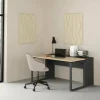 Scrivania Dturcon, 60x0 h76 cm, Rovere e Grigio<Dmora Store