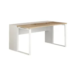 Scrivania Dturcon, 60x0 h76 cm, Rovere e Bianco<Dmora Best