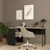 Scrivania Dturr, 145x81 h77 cm, Nero e Quercia<Dmora Cheap