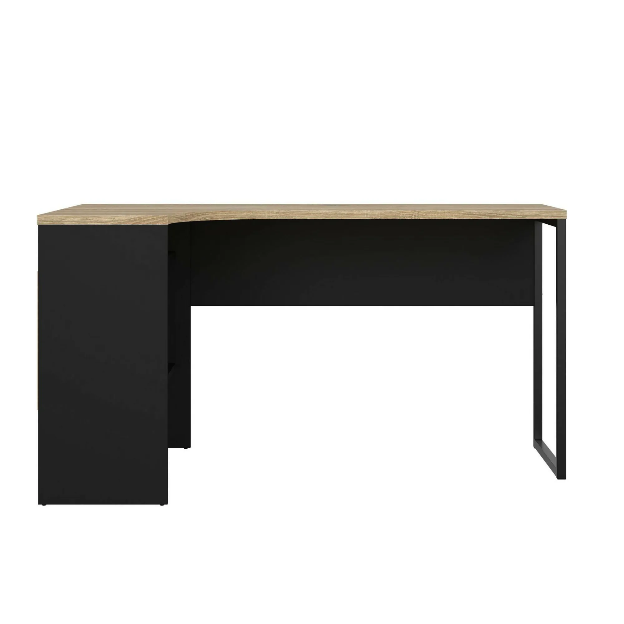 Scrivania Dturr, 145x81 h77 cm, Nero e Quercia<Dmora Cheap