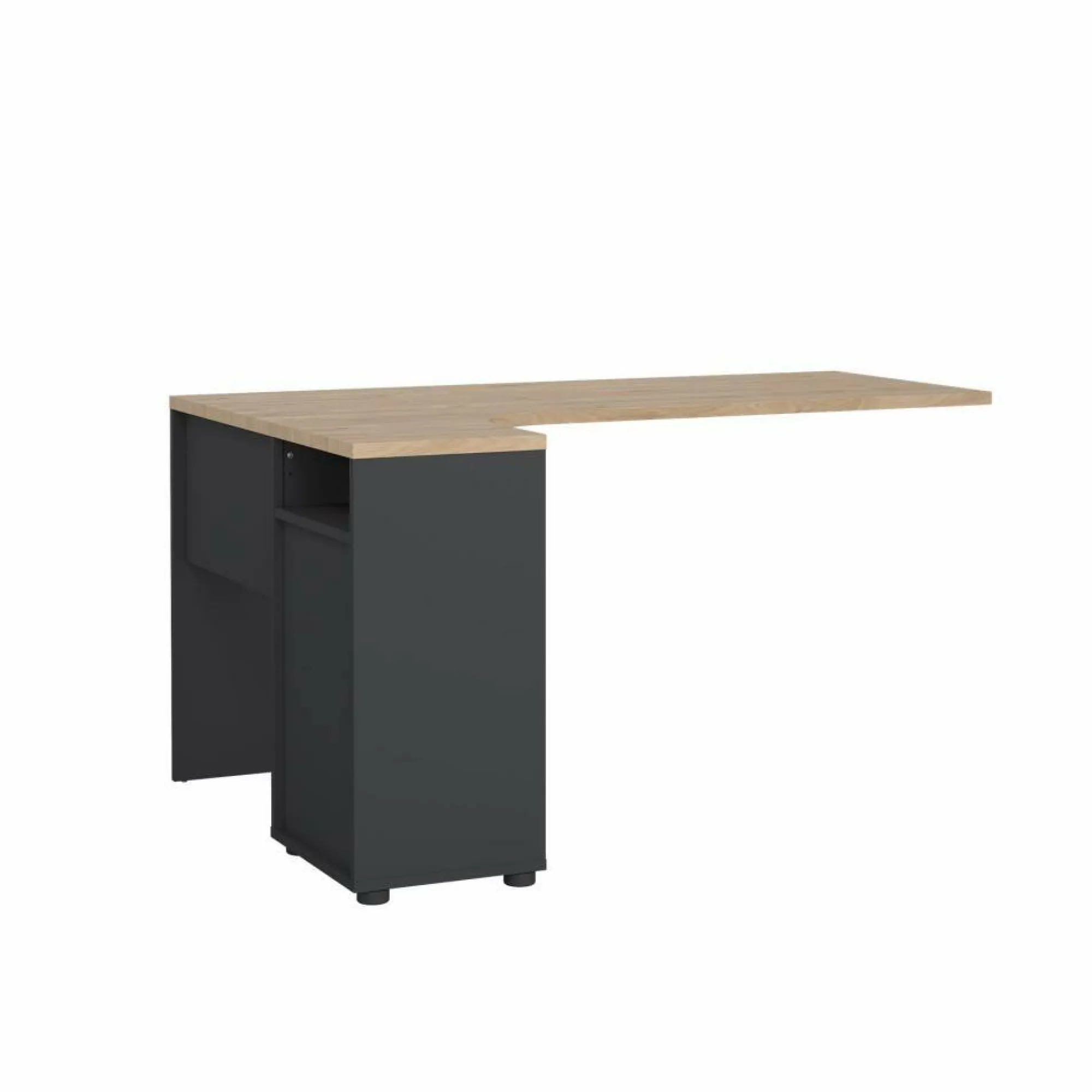 Scrivania Dtuttin, 100x150 h76 cm, Rovere e Grigio<Dmora Cheap