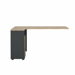 Scrivania Dtuttin, 100x150 h76 cm, Rovere e Grigio<Dmora Cheap