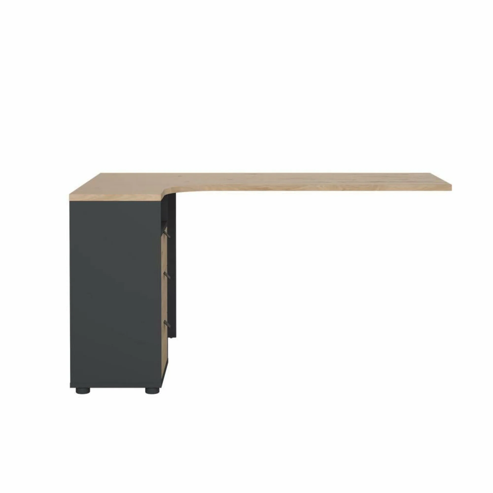 Scrivania Dtuttin, 100x150 h76 cm, Rovere e Grigio<Dmora Cheap