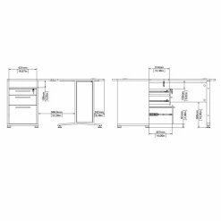 Scrivania Dvaler, 159x150 h75 cm,<Dmora Cheap