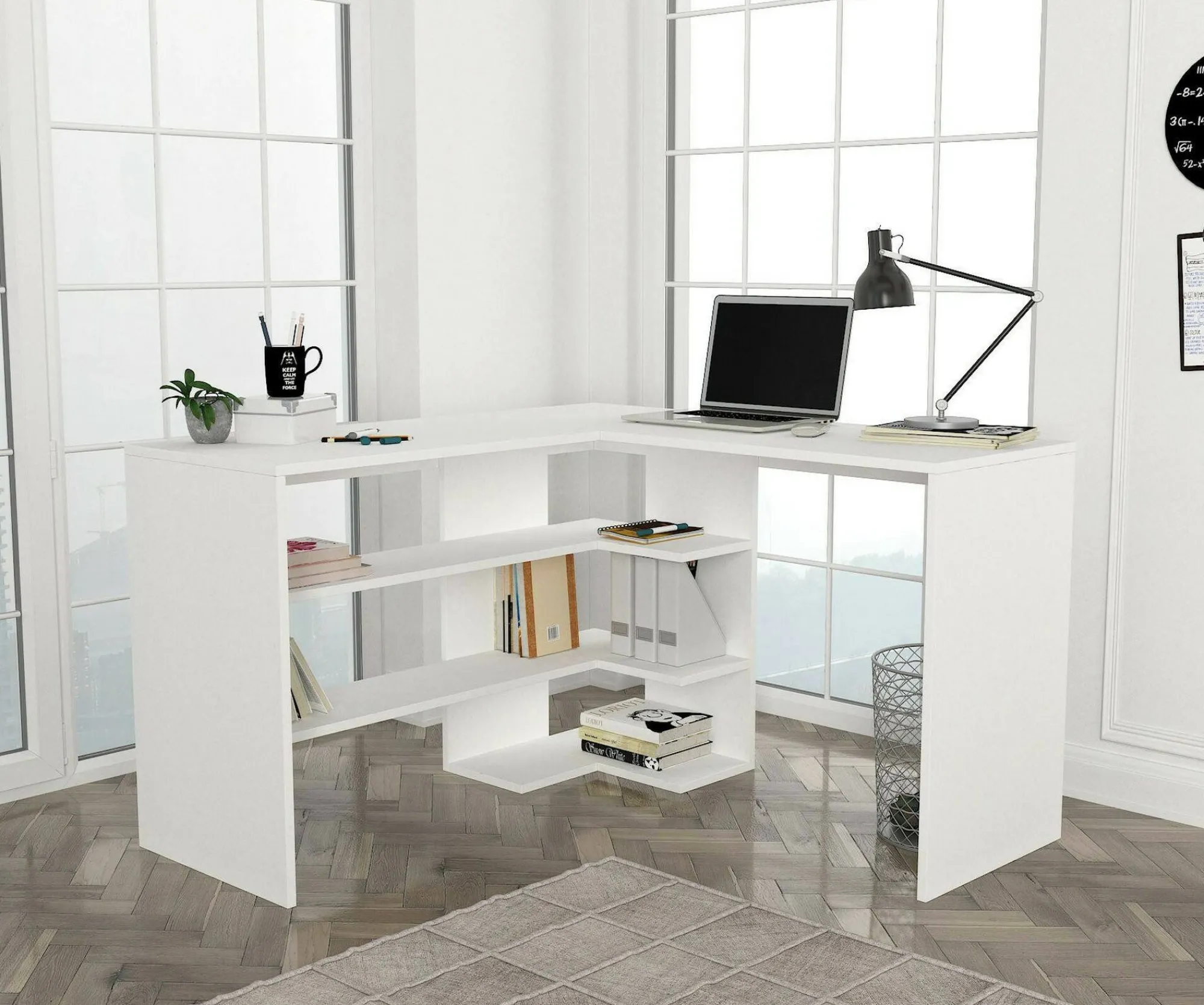 Scrivania Emiliana, 120x120h74 cm,<Dmora Discount