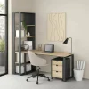 Scrivania Etienne, 80x184 h205 cm, Rovere e Grigio<Dmora Best Sale