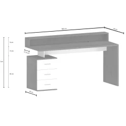 Scrivania Flaminia, 160x60h90 cm,<Dmora Cheap