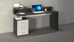 Scrivania Flaminia, 160x60h90 cm, Bianco e<Dmora Best