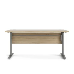 Scrivania Gonu, 150x80 h119 cm, Grigio e Quercia<Dmora Best Sale