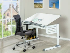 Scrivania Heide, Scrittoio multiuso, Tavolo per ufficio porta PC, Piano di lavoro, 110x55 h68 cm,<Dmora Sale