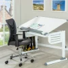 Scrivania Heide, Scrittoio multiuso, Tavolo per ufficio porta PC, Piano di lavoro, 110x55 h68 cm,<Dmora Outlet