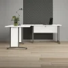 Scrivania Heling, 200x200 h75 cm, Bianco e Grigio<Dmora Clearance