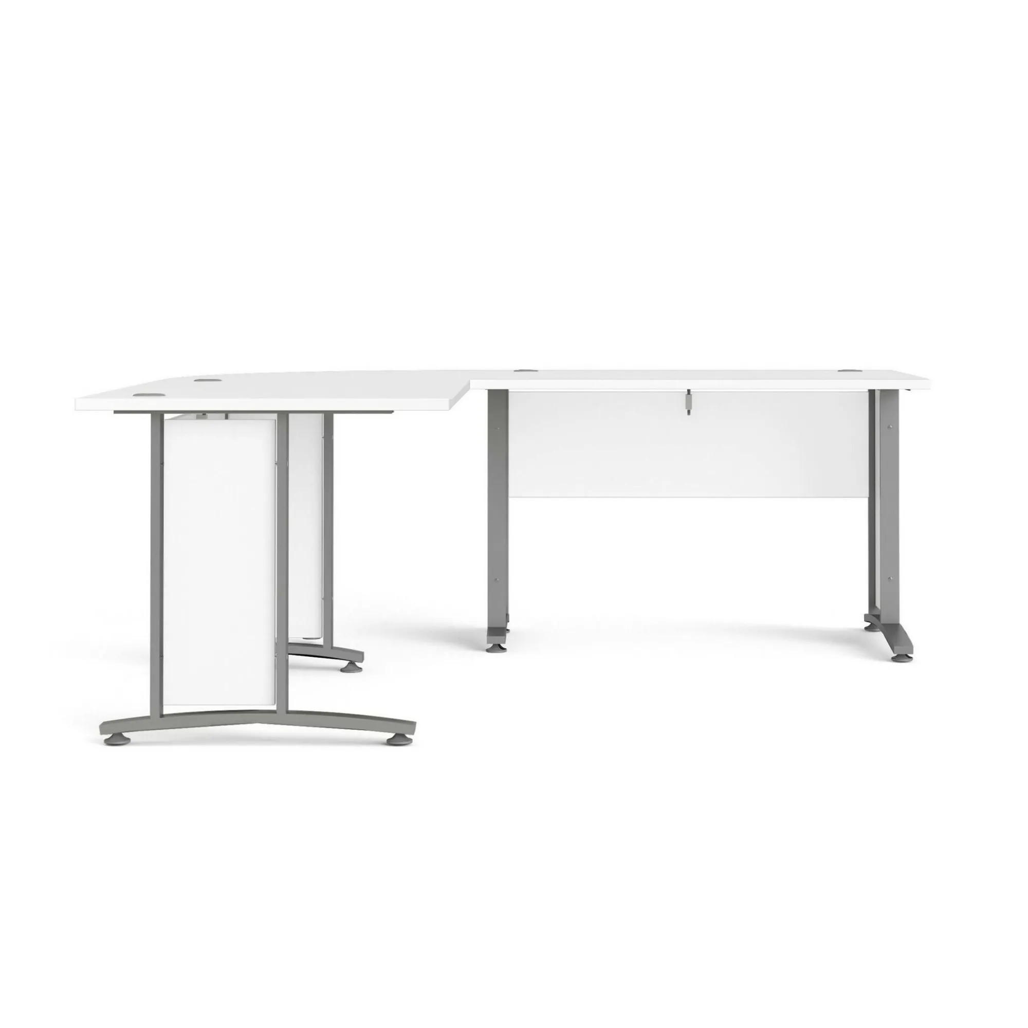 Scrivania Heling, 200x200 h75 cm, Bianco e Grigio<Dmora Clearance