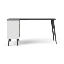 Scrivania Katherine, 145x81 h76 cm, Bianco e Nero<Dmora Sale