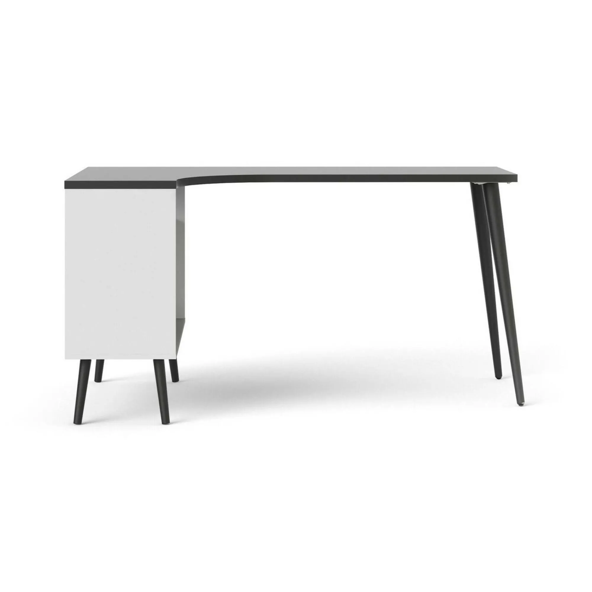 Scrivania Katherine, 145x81 h76 cm, Bianco e Nero<Dmora Sale