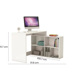 Scrivania Kyarr, 112x101 h77 cm,<Dmora Shop
