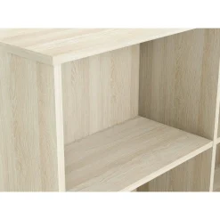 Scrivania Kyarr, 112x101 h77 cm, Rovere e Bianco<Dmora New