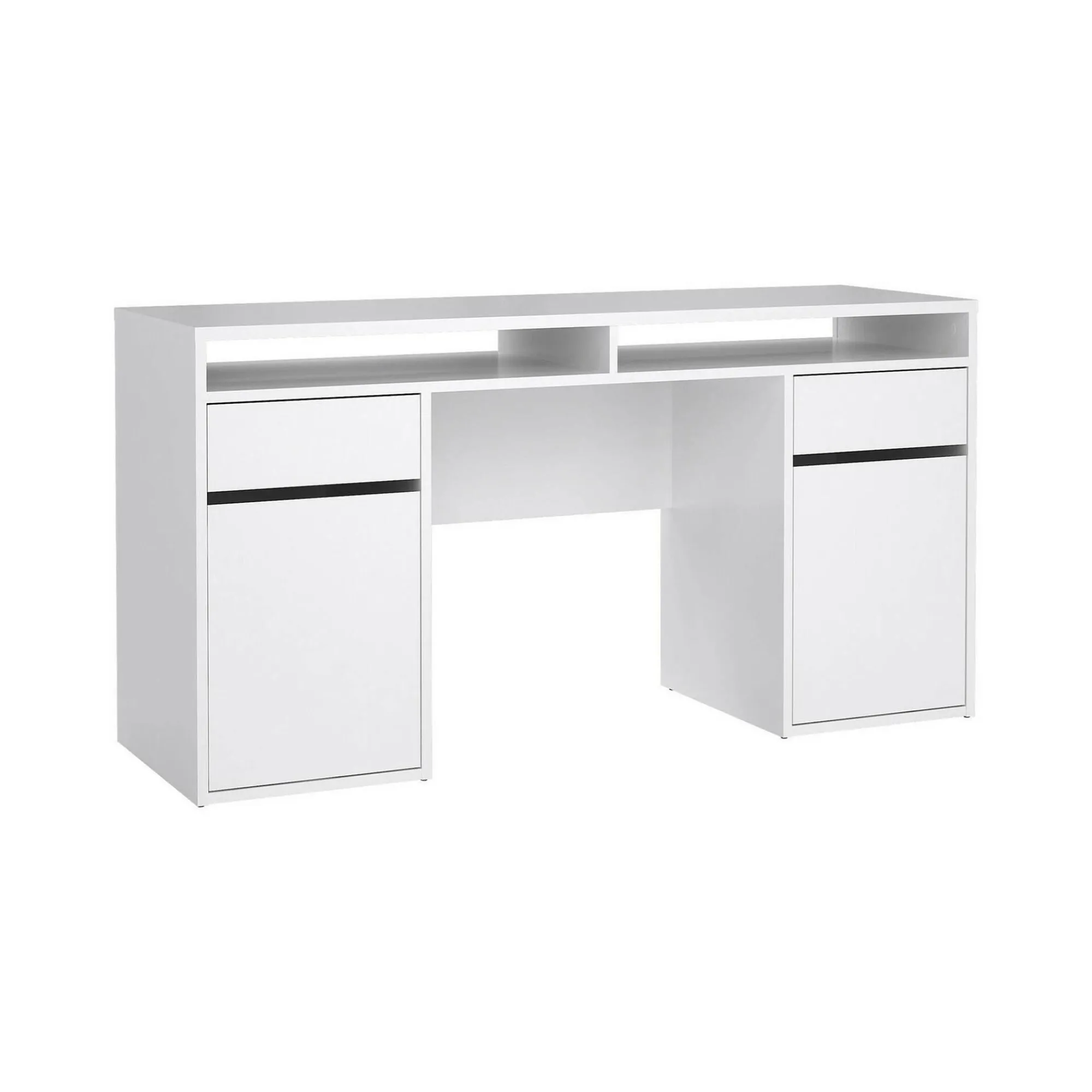 Scrivania Leepi, 48x149 h77 cm, Bianco<Dmora Cheap