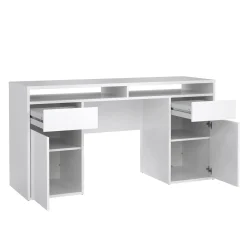 Scrivania Leepi, 48x149 h77 cm, Bianco<Dmora Cheap