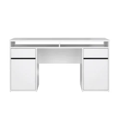 Scrivania Leepi, 48x149 h77 cm, Bianco<Dmora Cheap