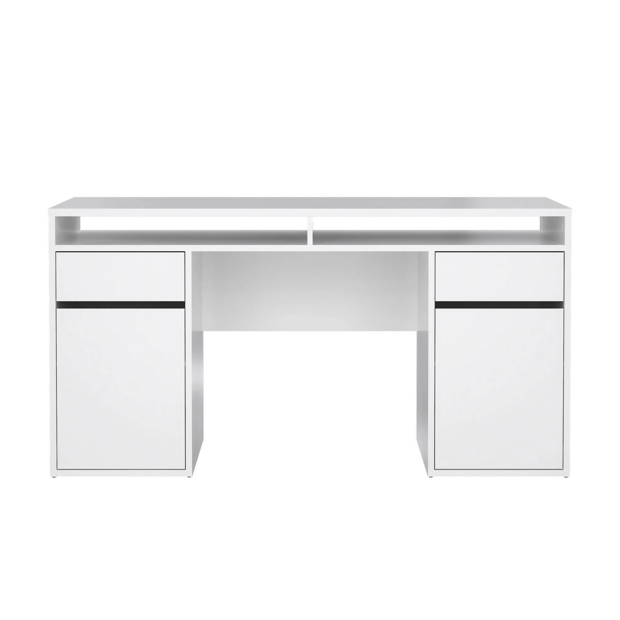 Scrivania Leepi, 48x149 h77 cm, Bianco<Dmora Cheap