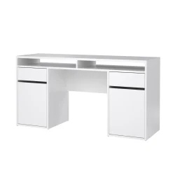 Scrivania Leepi, 48x149 h77 cm, Bianco<Dmora Cheap