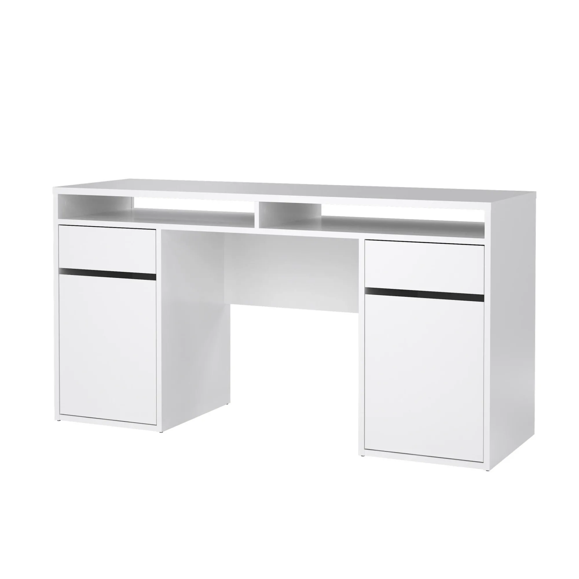 Scrivania Leepi, 48x149 h77 cm, Bianco<Dmora Cheap