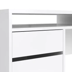 Scrivania Leepi, 48x149 h77 cm, Bianco<Dmora Cheap